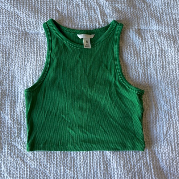 H&M Green Ribbed Basic Tank Top - Picture 3 of 6